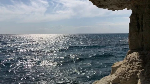 Ocean View  at Cape Greco, Ayia Napa Stock Footage 91031944