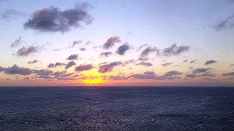Ocean view of  Caribbean sunset over calm water 스톡 동영상 49921481