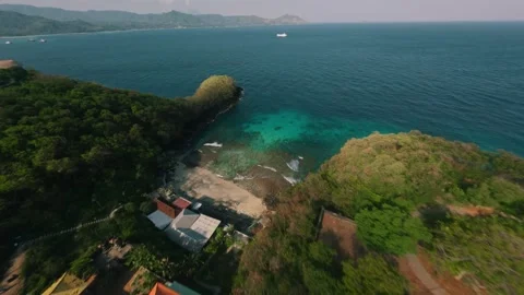 Ocean view with clear blue water in Bali — FPV drone aerial view Stock-Footage 249334928