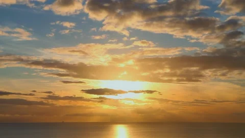 OCEAN VIEW CLODY SUNSET 動画素材 140213256