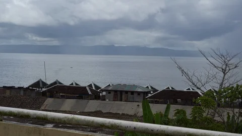 Ocean View with Clouds in the Philippines Stock Footage 92780398