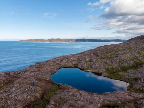 Ocean view from drone Stock Photos