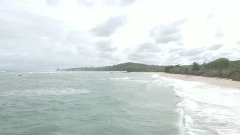 Ocean view drone shot Stock Footage 157237504