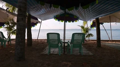 Ocean view with empty seats Vidéo 164731936