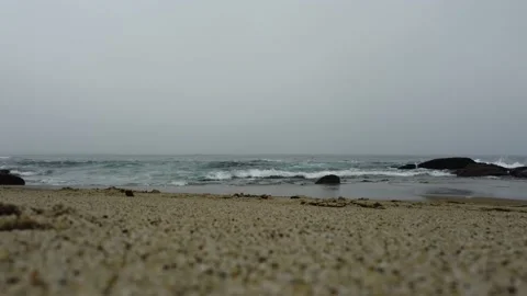 Ocean View at Ground Level Stock Footage 217407754