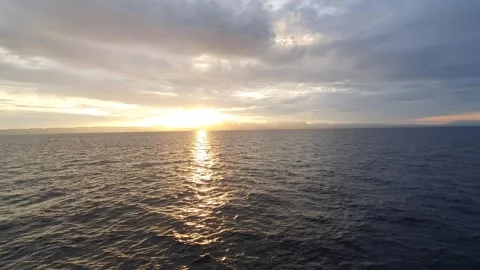 Ocean view with light reflection Stock Footage 297427021