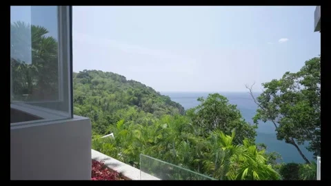 Ocean view from luxury villa Stock Footage 326404694