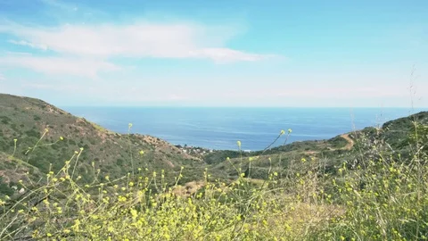 Ocean view on mountain Stock Footage 75791220