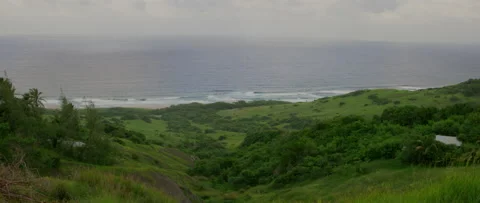 Ocean view from the mountain, landscape, 5K Video stock 235248273