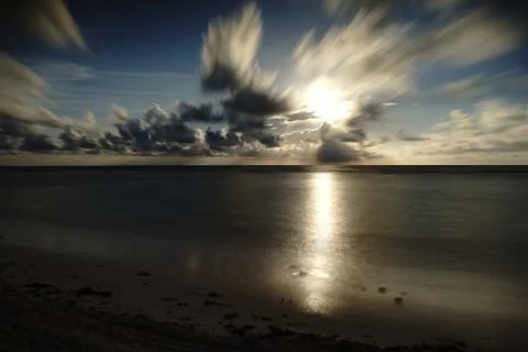 Ocean View of Punta Mita, Mexico Evening Sky Stock Photos