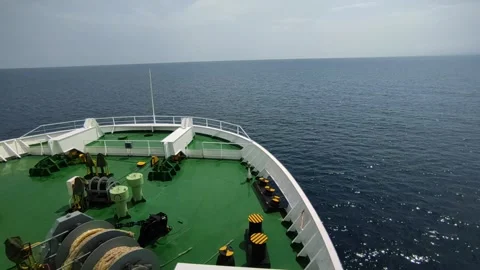 Ocean view seen from a boat Stock Footage 307789838