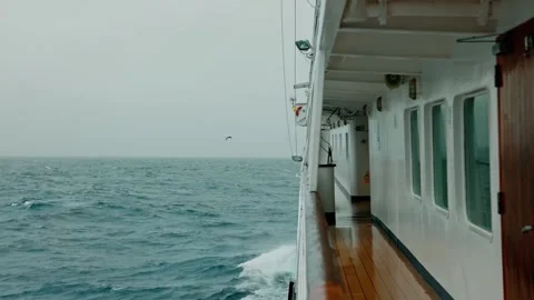 Ocean View from a Ship Deck Stock Footage 315094179