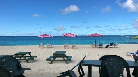 OCean View from Shoal Bay Beach in Anguilla, Caribbean Stock Footage