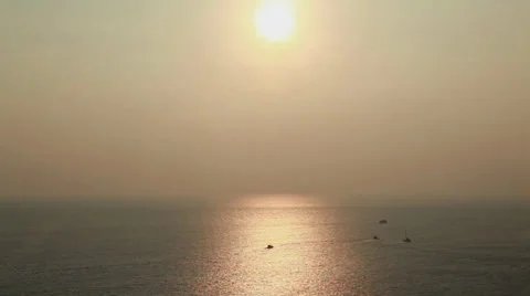 Ocean view in sunset Stock Footage 26303469