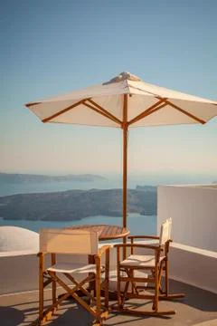 Ocean view terrace 스톡 사진
