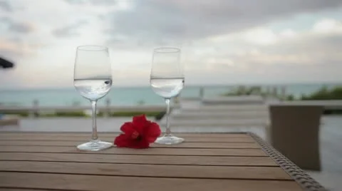 Ocean view through glasses (shot 2 of 2) Stock Footage 21164634