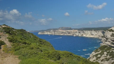 Ocean view from the top of a cliff Stock Footage 98678390
