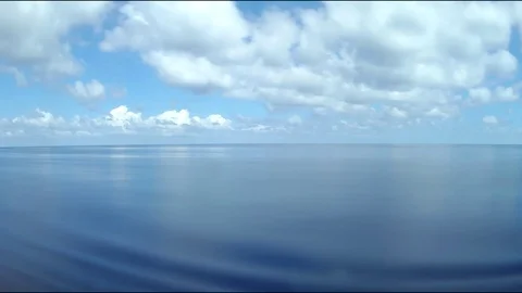 Ocean View w/ Clouds time lapse Stock Footage