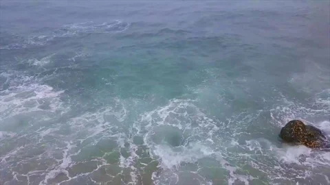 Ocean view, waves and rocks Stock Footage 82086983