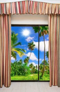 Ocean view window 写真素材