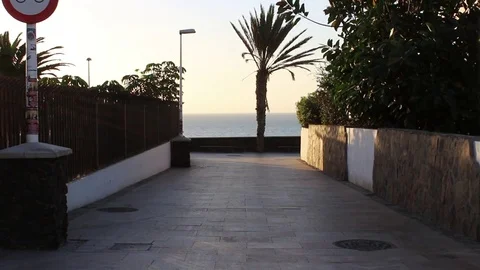 Ocean views from a boulevard. Stock Footage 71960470