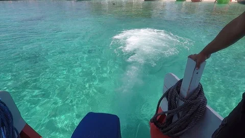 Ocean views seen through ship in Lombok Indonesia Video stock 120225410