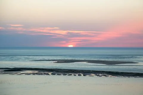 Ocean views from the top of the Pilat sand dune in French Aquitaine in the .. Stock Photos