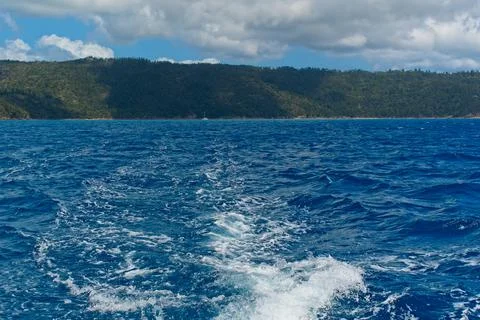 Ocean wake Foto stock