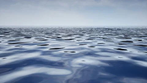 A Ocean water animation under blue sky daylight Stock Footage 155230722