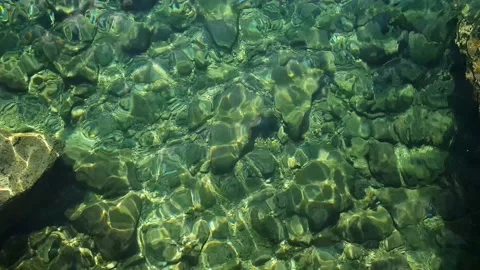 Ocean Water Clear with Rocks Stock Footage 230088974