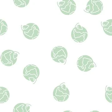 Ocean water glyph seamless pattern Stock Illustration