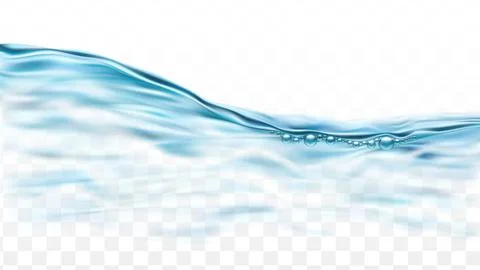 Ocean Water Splash With Bubbles Waving Vector Stock Illustration
