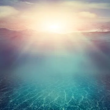 Ocean water surface. Stock Photos