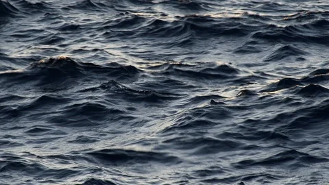 Ocean water surface. Small waves on the water surface. 4K Video stock 123969428
