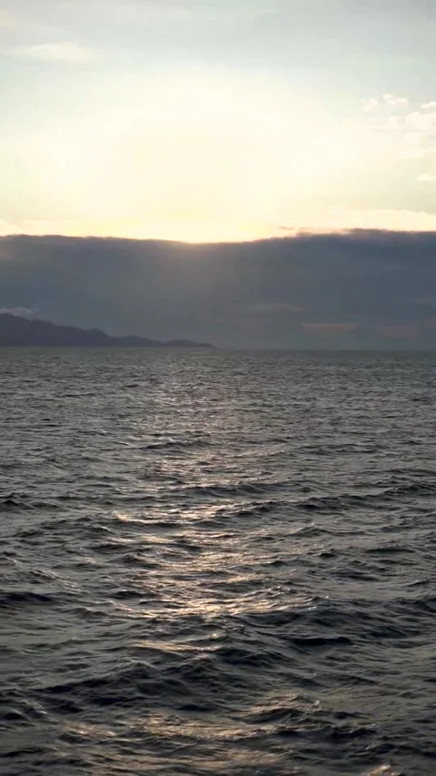 Ocean water surface at sunset. Stock Footage 268670414