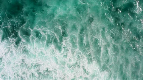 Ocean water surface with waves, aerial view Stock Footage 138236179