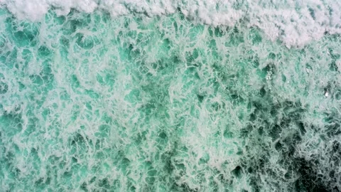 Ocean water surface with waves, aerial view Stock Footage 138236732