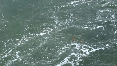 Ocean water swirling Stock Footage 124644543