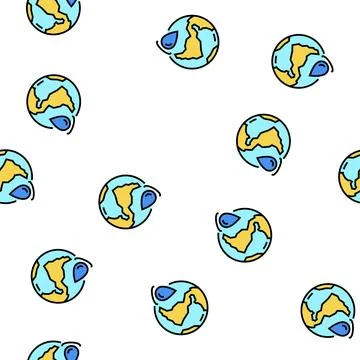 Ocean water vector seamless pattern Illustrazione stock