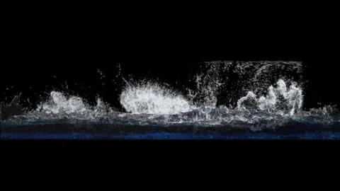 Ocean water wave widescreen Vídeos de archivo 336332296