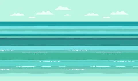 Ocean water waves background Stock Illustration