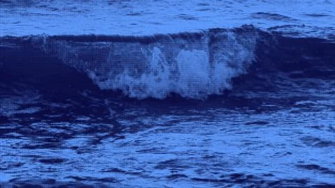 Ocean wave background with halftone texture Illustrazione stock