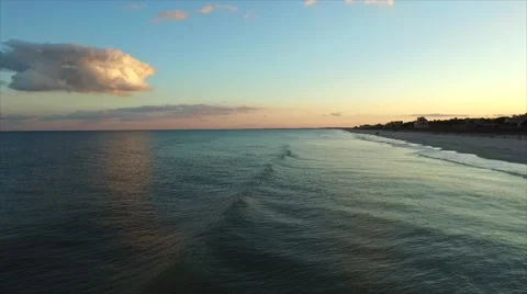 Ocean Wave by the Beach Stock Footage 56873234