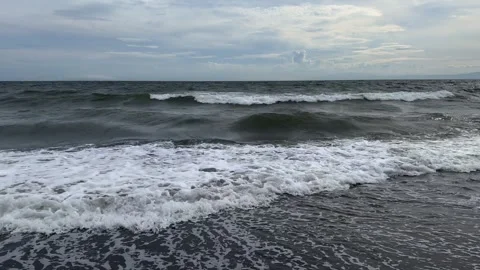 Ocean wave on the beach side, Japan Stock Footage 317662447