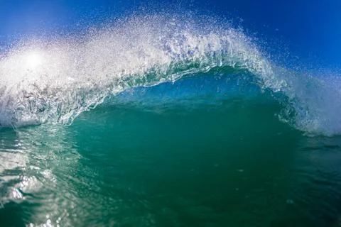 Ocean Wave Blue Lip Stock Photos