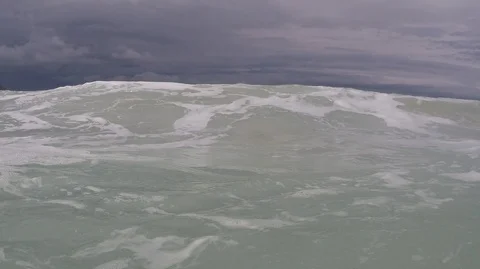Ocean Wave, Blue Ocean Wave, View from in the Water Stock Footage 126138435