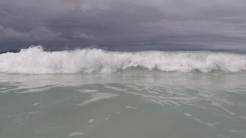 Ocean Wave, Blue Ocean Wave, View from in the Water Stock Footage 126138847