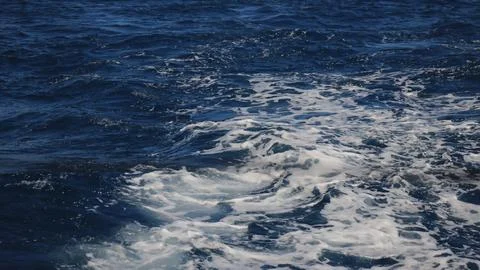 Ocean wave blue with white, background Stock Photos