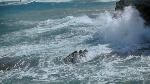 Ocean wave close-up, texture Stock Photos