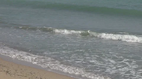Ocean wave crashing sandy beach travel exotic place holiday vacation water relax Stock Footage 35329592